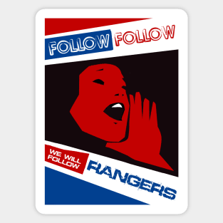 Follow Follow Rangers Sticker